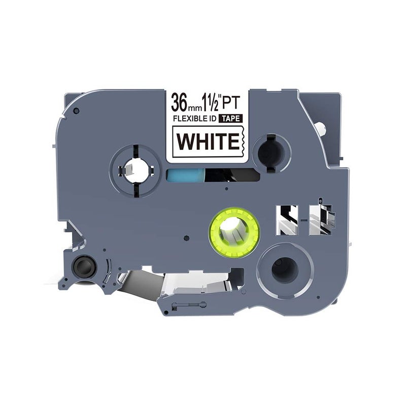 IDIK 1PK Black on White Flexible ID Cable and Wire Label Tape Compatible for Brother P-Touch TZe-FX261 TZ FX261 Tze FX261(36mm x 8m) - Image 1
